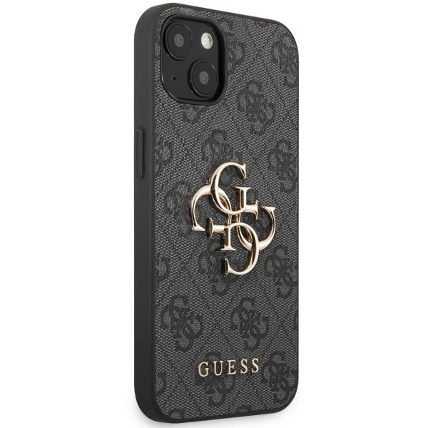 Guess Coque 4G Metal Logo Backcover Apple iPhone 13 - Gris
