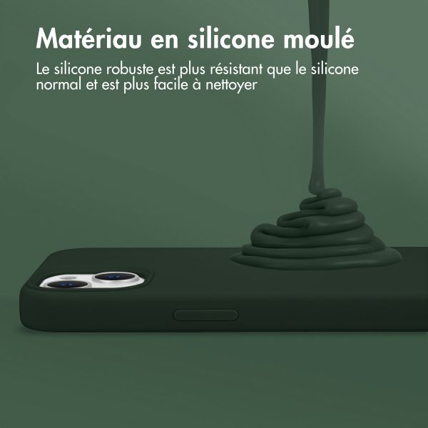 Accezz Coque Liquid Silicone Samsung Galaxy A34 (5G) - Vert foncé