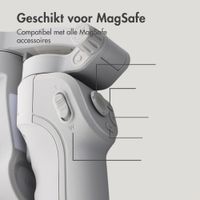 Selencia Stabilisateur Gimbal avec éclairage LED - Suivi intelligent - Trépied - Cosy Grey