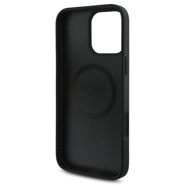 Guess Coque 4G Metal Logo MagSafe Apple iPhone 16 Pro Max - Noir