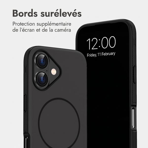 imoshion Coque arrière Color avec Thin MagSafe Ring Apple iPhone 16 - Noir