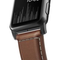 Nomad Bracelet traditionnel en cuir Apple Watch | 44/45/46/49 mm - Brown / Black