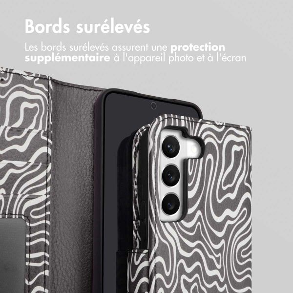 imoshion Étui de télephone portefeuille Design Samsung Galaxy S22 - Black And White