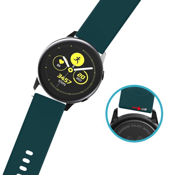 imoshion Bracelet silicone Samsung Galaxy Watch 4 / 5 / 6 / 7 / FE (20 mm) - Vert foncé