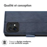 imoshion Étui de télephone portefeuille de luxe Motorola Edge 40 Pro - Bleu foncé