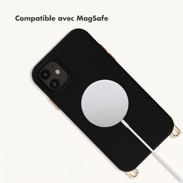 Selencia Coque arrière Rivièra avec MagSafe avec crochets amovibles Apple iPhone 11 - Velvet Black