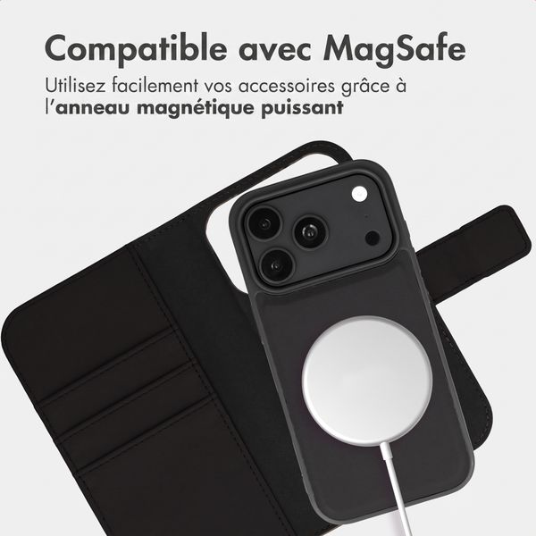 imoshion Étui portefeuille luxe 2-en-1 amovible Apple iPhone 18 Pro Max / 17 Pro Max - Noir