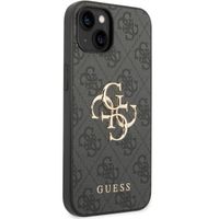 Guess Coque 4G Metal Logo Backcover Apple iPhone 14 - Gris