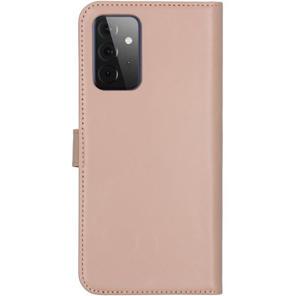 Selencia Étui portefeuille en cuir véritable Samsung Galaxy A72 - Dusty Pink