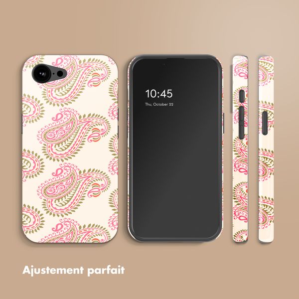 Selencia Coque arrière Vivid avec MagSafe Apple iPhone 17e / 16e - Paisley Blush