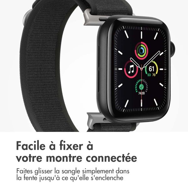 imoshion Bracelet Trail en nylon Apple Watch | 44/45/46/49 mm - Pure Black