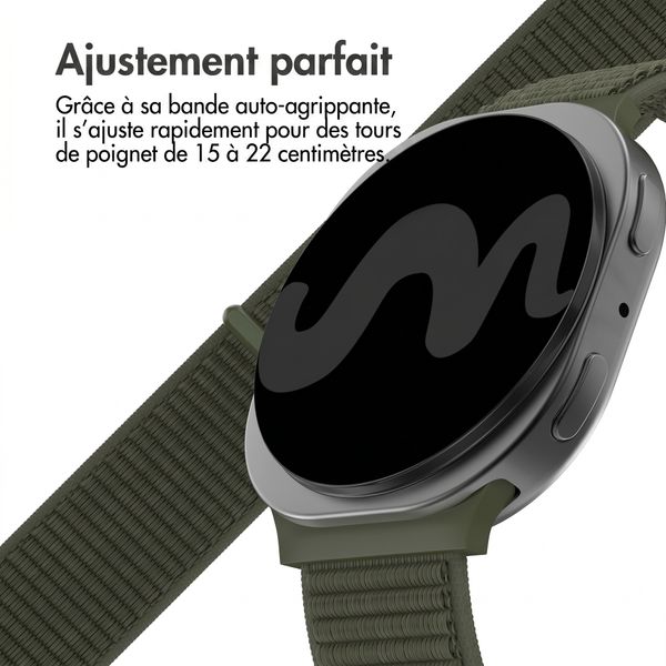 imoshion Bracelet en nylon Samsung Galaxy Watch 8 (40/44mm) / Classic (46mm) - Army Green