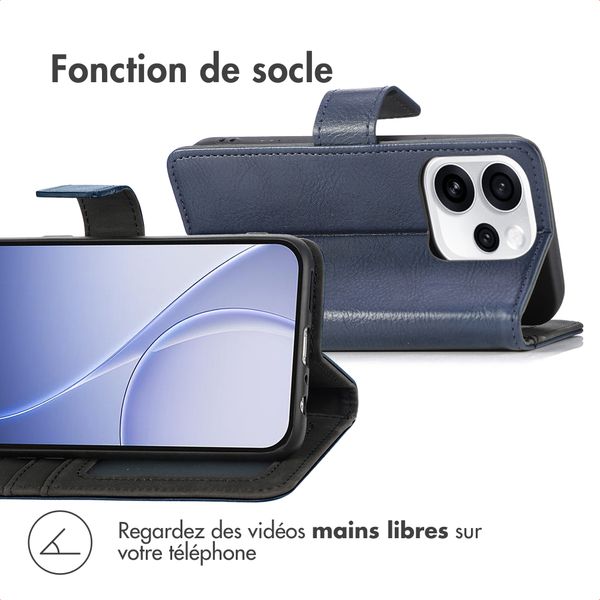 imoshion Étui de télephone portefeuille de luxe Oppo Reno15 Pro (5G) - Bleu foncé