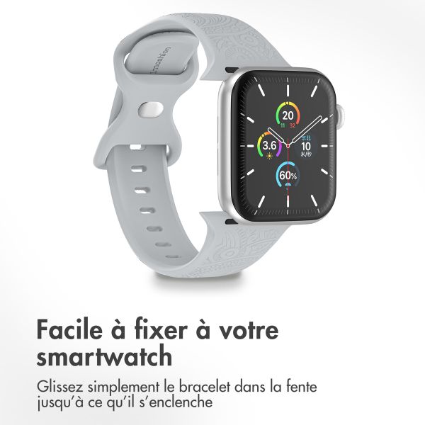 imoshion Bracelet en silicone Mandala Apple Watch | 38/40/41/42 mm - Gris