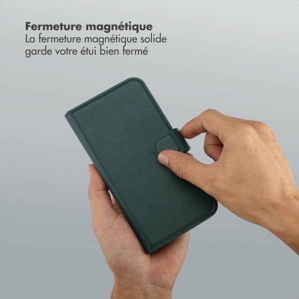 Selencia Étui portefeuille amovible Olyn avec MagSafe Samsung Galaxy A55 - Vert