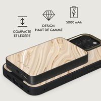 Burga Powerbank magnétique 5 000 mAh - MagSafe et Qi2 - Full Glam / Gunmetal