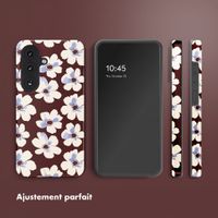 Selencia Coque arrière Vivid avec MagSafe Samsung Galaxy S26 FE - Choco Flower Pop
