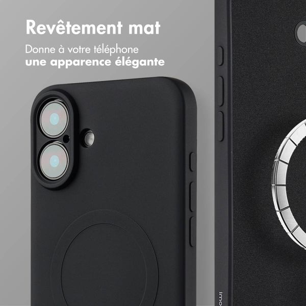 imoshion Coque Couleur avec MagSafe Apple iPhone 16 - Noir