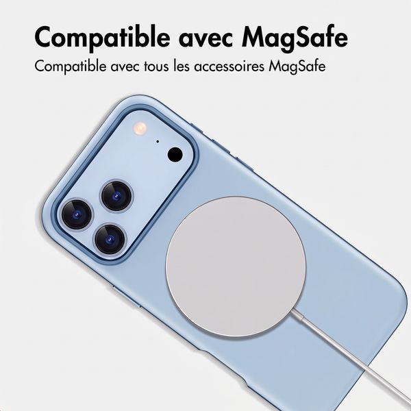 imoshion Coque arrière Color avec Thin MagSafe Ring Apple iPhone 18 Pro Max / 17 Pro Max - Bleu clair