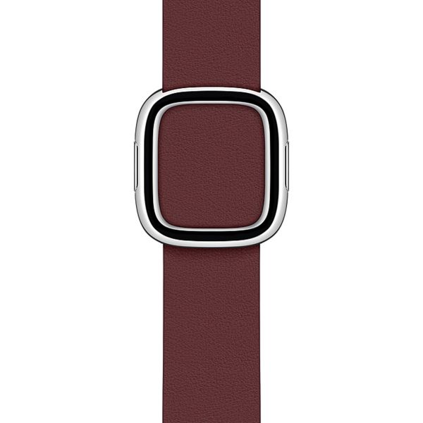 Apple Bracelet Leather Band Modern Buckle Apple Watch | 38/40/41/42 mm - Taille M - Garnet