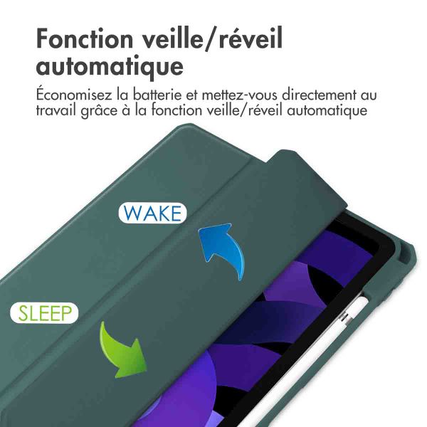 imoshion Coque tablette rigide Trifold Apple iPad Air 11 pouces (2026) M4 / (2025) M3 / (2024) M2 / Air 5 (2022) / Air 4 (2020) - Vert