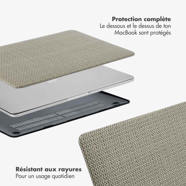 Selencia Coque tissée Apple MacBook Pro 13 pouces (2020 / 2022) - Taupe