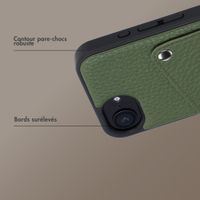 Selencia Coque Riva avec porte-cartes Apple iPhone 17e / 16e - Sage Green