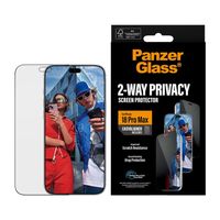 PanzerGlass Protection d'écran Privacy Ultra-Wide Fit Anti-bactérienne avec applicateur Apple iPhone 18 Pro Max