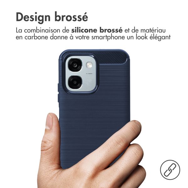 imoshion Coque Brushed Oppo A6 (5G) - Bleu foncé