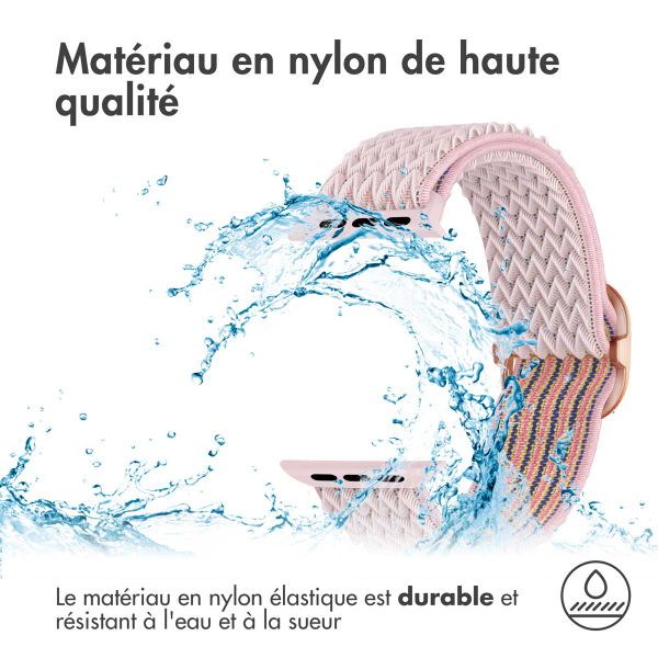 imoshion Bracelet en nylon élastique Apple Watch | 44/45/46/49 mm - Rose