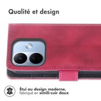 imoshion Etui de télephone portefeuille avec cordon Xiaomi Redmi Note 17 Pro Max - Rouge