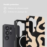 Selencia Coque arrière Vivid avec MagSafe Samsung Galaxy S26 Ultra - Art Wave Black