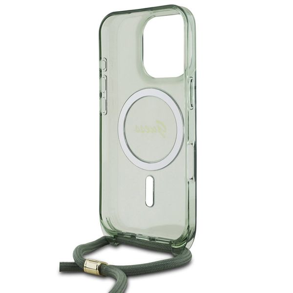 Guess Coque MagSafe IML avec crossbody cord Apple iPhone 16 Pro - Vert