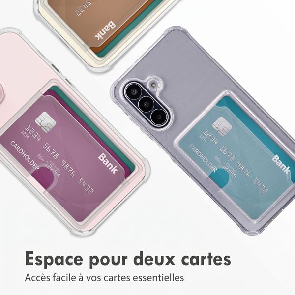 imoshion Coque silicone avec porte-cartes Samsung Galaxy A18 (4G) / A17 (4G/5G) - Transparent