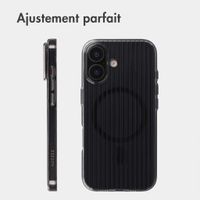 Accezz Coque arrière Lite avec MagSafe | Fluted | Apple iPhone 16 - Noir