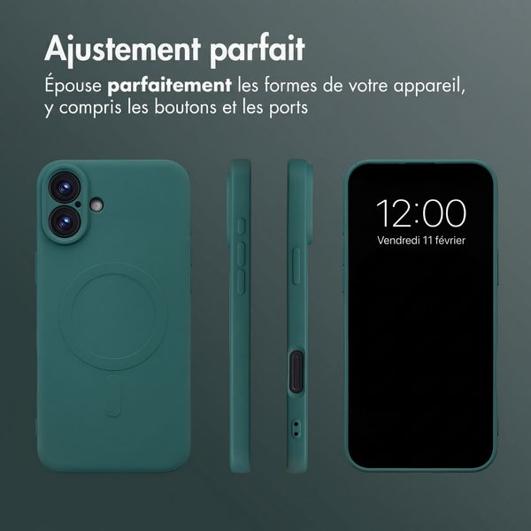 imoshion Coque Couleur avec MagSafe Apple iPhone 16 Plus - Vert foncé