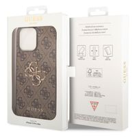 Guess Coque 4G Metal Logo Backcover Apple iPhone 15 Pro Max - Marron
