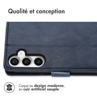 imoshion Étui de télephone portefeuille de luxe Samsung Galaxy S23 FE - Bleu foncé