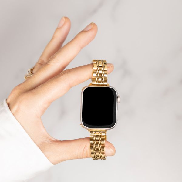 Selencia Bracelet en acier slim style Jubilee Apple Watch | 38/40/41/42 mm - Doré