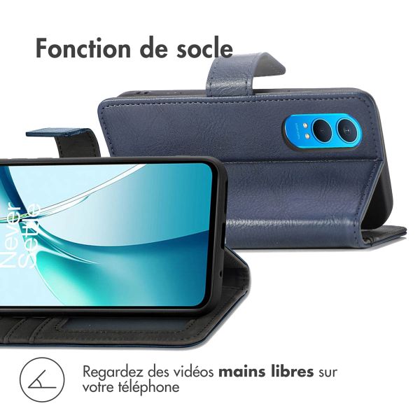 imoshion Étui de télephone portefeuille de luxe OnePlus Nord CE 4 Lite 5G - Bleu foncé