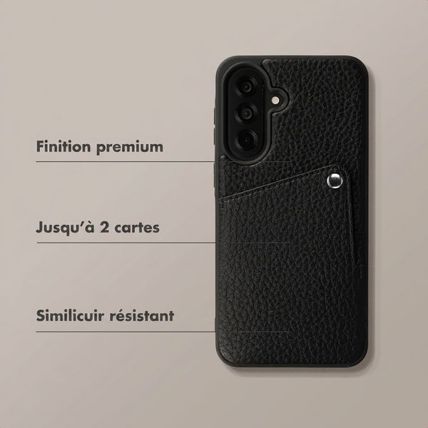 Selencia Coque Riva avec porte-cartes Samsung Galaxy A37 (5G) - Noir