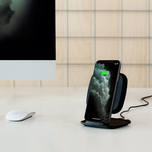 Zens Support pour chargeur rapide sans fil - Chargeur sans fil - Avec câble de charge - 10 Watt - Noir