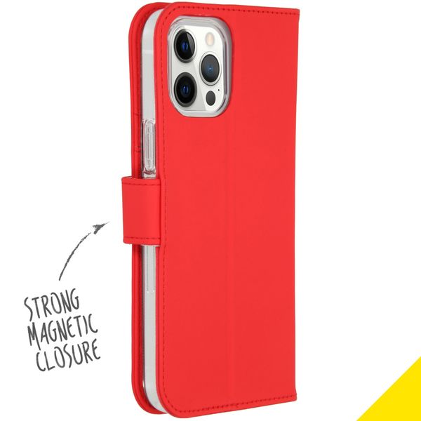 Accezz Étui de télephone Wallet Apple iPhone 12 Pro Max - Rouge