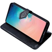 Etui de télephone portefeuille Mandala Samsung Galaxy S10 - Noir