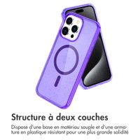 imoshion Coque Pailletée avec MagSafe Apple iPhone 15 Pro Max - Paillettes Violet