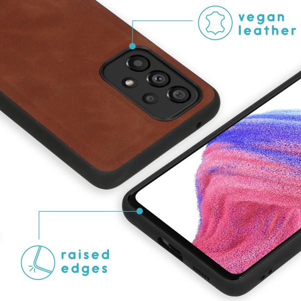 imoshion Etui de télephone luxe 2-en-1 amovible Samsung Galaxy A53 - Marron