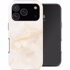 Selencia Coque arrière Vivid Apple iPhone 18 Pro Max / 17 Pro Max - Golden Beige Marble