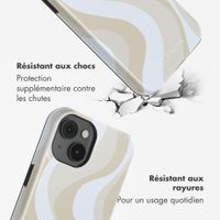 Selencia Coque arrière Vivid avec MagSafe Apple iPhone 14 - Desert Waves Beige