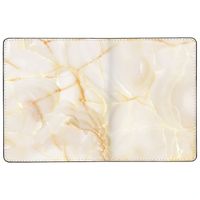Selencia Étui passeport - Protège-Passeport en similicuir - Golden Beige Marble