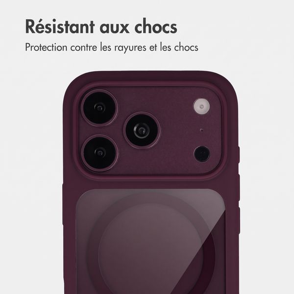 Accezz Coque arrière Hold avec MagSafe Apple iPhone 18 Pro / 17 Pro - Dark Cherry